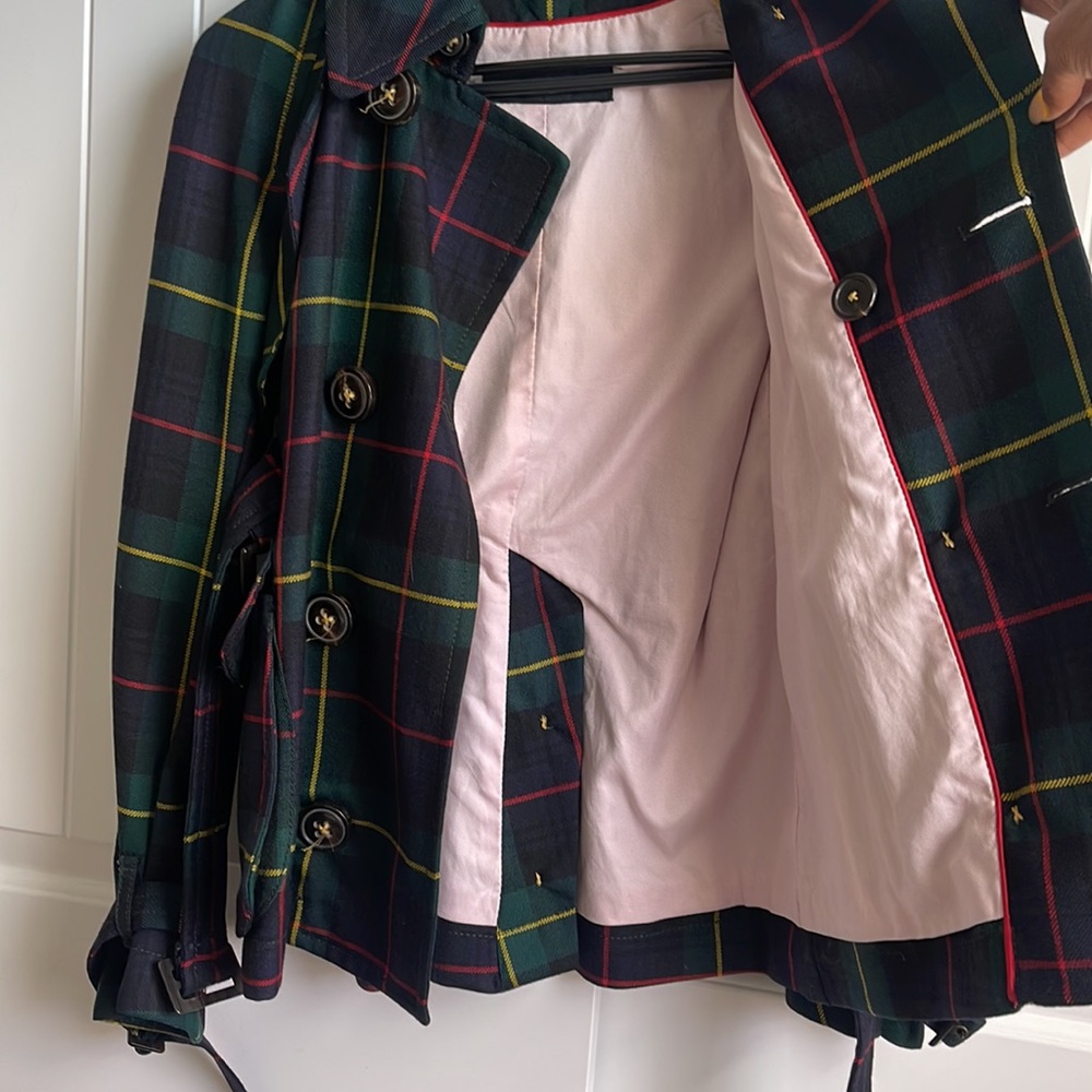 Dsquared2 Wool Tartan Short Trench Coat - Picture 14 of 16